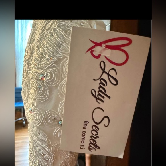 Elegant Lace Black and White Dress - Picture 5 of 6